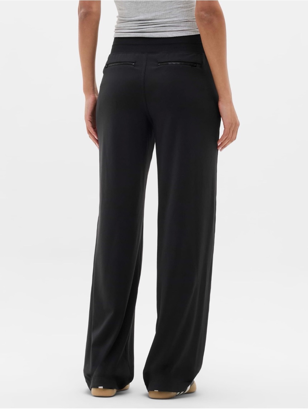 Athleta Venice High Rise Black Wide-Leg Pull-On Pants XL